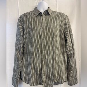 Michael Kors Men's Black and White Geometric Shirt
